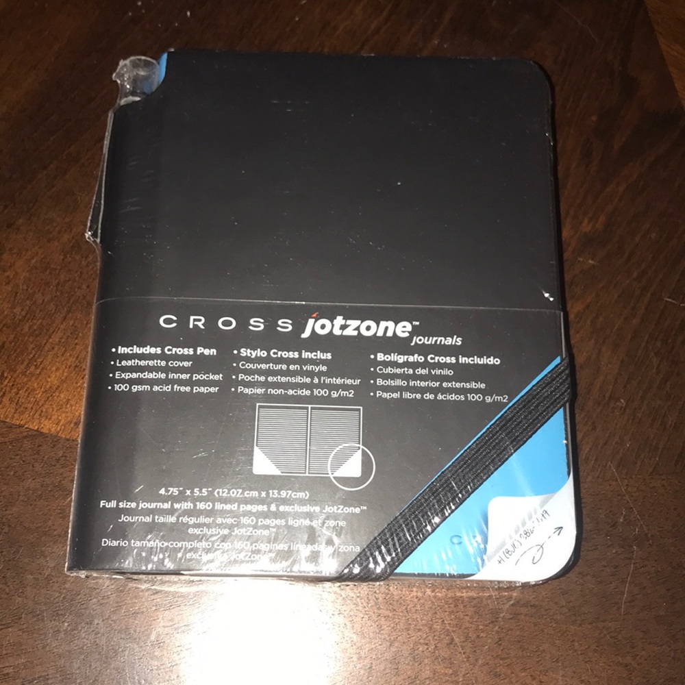 Cross Jot zone journal small black/blue lined New